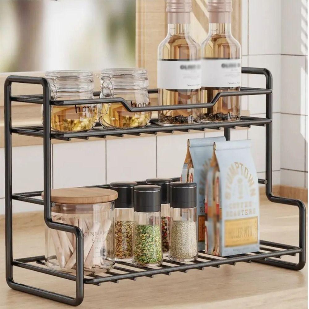 Modern Bathroom Storage Rack Double-layer Kitchen Sink Organizer  Kitchen Storage Supplies