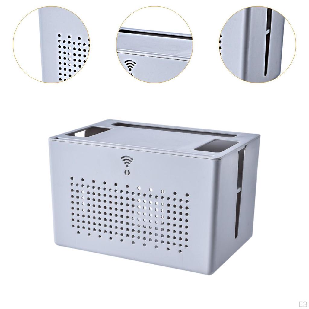 Cable Management Box for Router And Power Strip Organizer