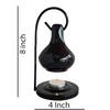 India Ceramic Aroma Oil Diffuser Hanging Burner for Home Fragrance Decoration and Gifting, 4 x 8 Inch (Hanging - Black)