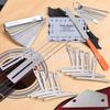 Guitar Repair Tool Set: T-Square, String Height Ruler, Sanding Files & More - 16 Pieces
