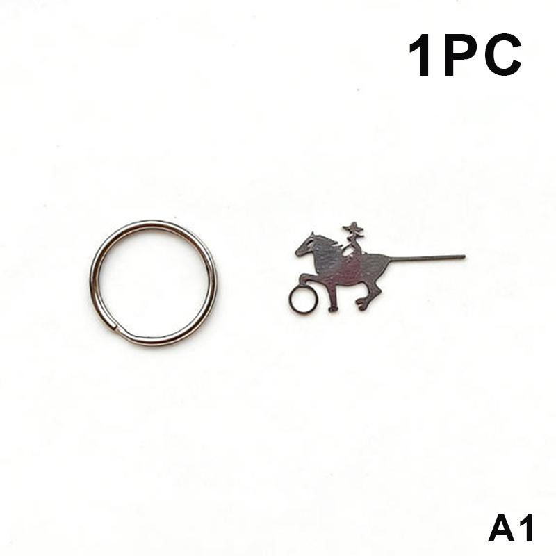 

1/2/5Pcs Horse Sim Card Ejector Pin Universal Thimble Cartoon Keychain Stainless Steel Phone Card Remover Bag Pendant A1