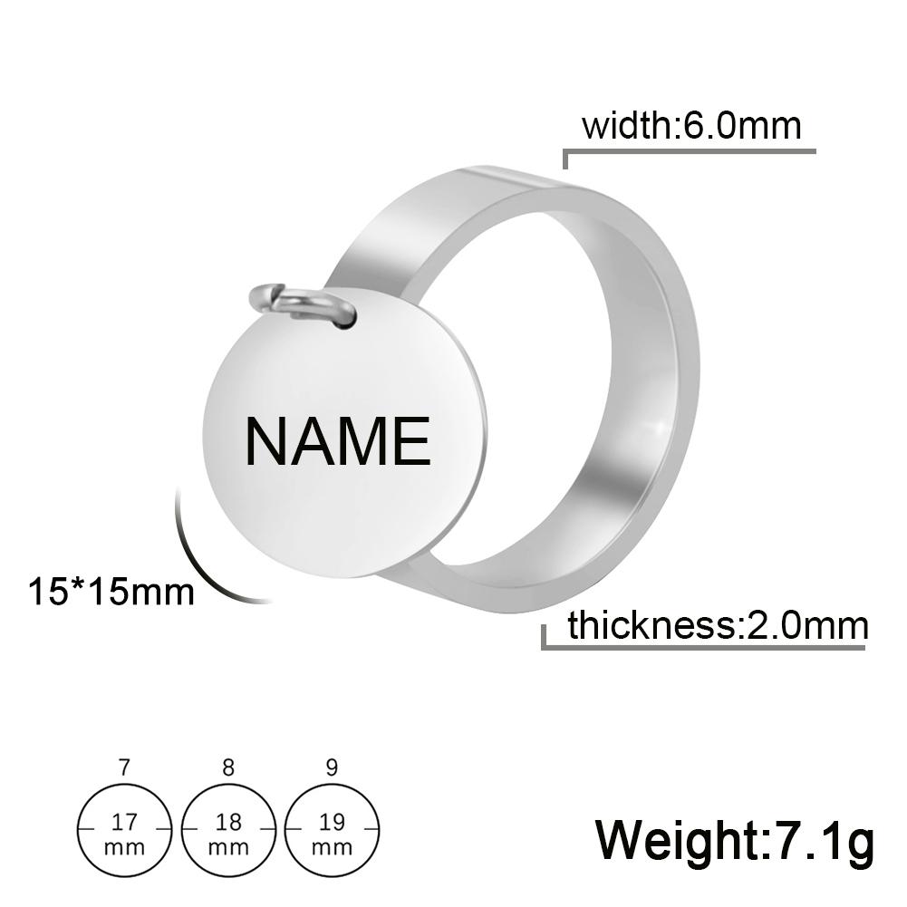 

Lemegeton Personalized Name Rings For Women Custom Name Engraved Text Signature Handwriting Letter Ring Stainless Steel Jewelry 7