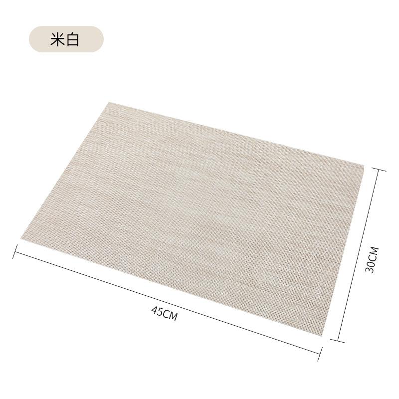 4 PZ Tovagliette Lavabili 30x45cm Grigio Resistenti al Calore Durevoli in Plastica Tovagliette Tessute Tappetini da Tavola in Vinile per Sala da Pranzo Tavolo da Cucina