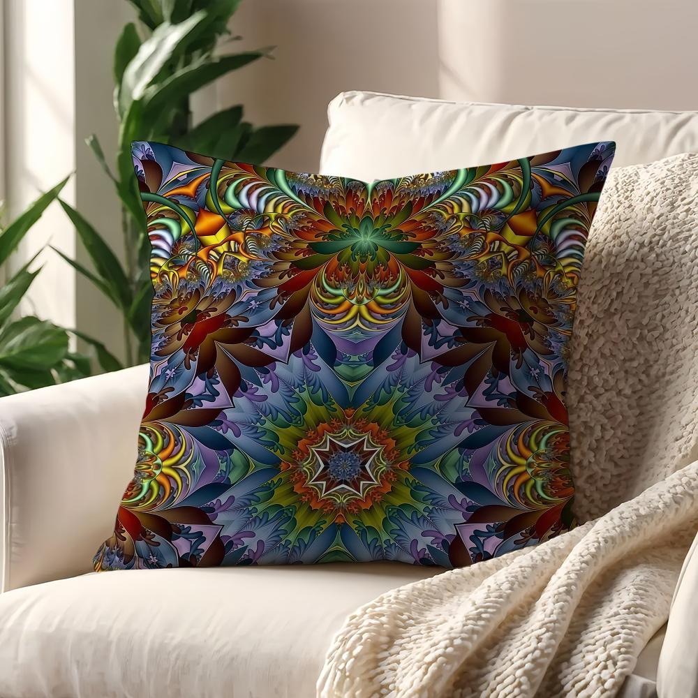 Art Psychedelic Geometrical Figures Cushion Cover For Pillow Printing Sofa Decoration Home Car Room Office Nordic Simplicity