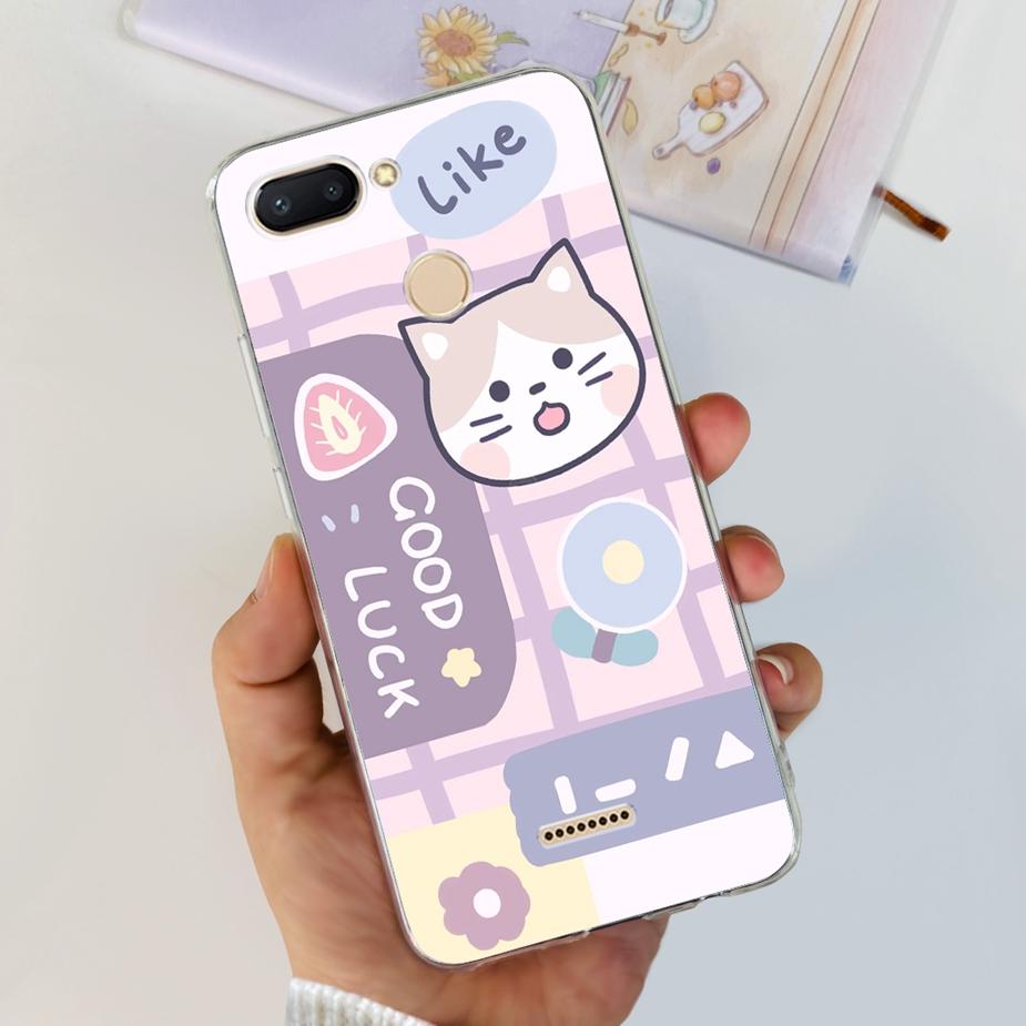 For Xiaomi Redmi 6 6A Case Cute Painted Cover Clear Silicone Phone Case Soft TPU Shell For Redmi 6A Redmi6 Redmi6A Fundas Bumper