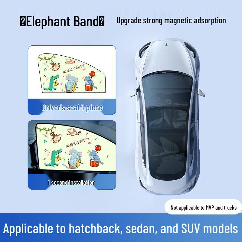 Sedan Window Sunshade - Heat Insulation & Privacy Curtain for Car Interior