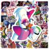 10/50 pezzi Nuovo Five Nights at Freddys : Adesivi Breach di Sicurezza Adesivi Graffiti per Fai da Te Bagagli Laptop Skateboard Moto Bicicletta Adesivi