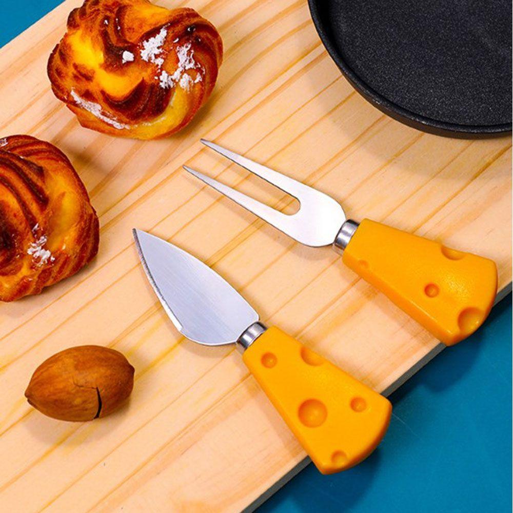 

Polishing Portable Fork and Spoon Tableware Cheese Shape Creative Cutlery Set