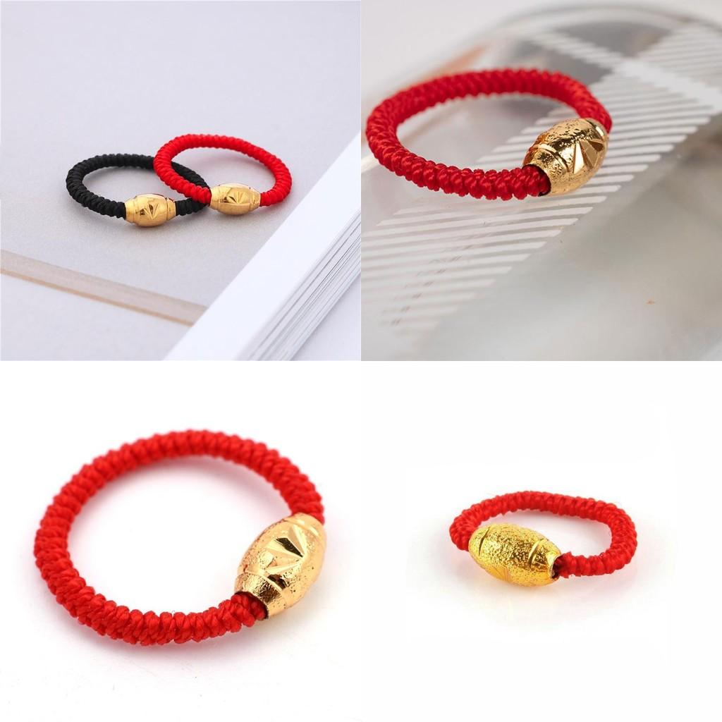 Stilvoller von der Natur inspirierter Kupfergoldring mit roten und schwarzen vietnamesischen Sandschmuckperlen