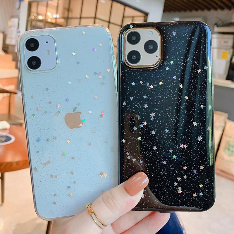 

Милая блестками Bling случай для IPhone X Макс Xs Xr 6 6s 7 8 плюс звезда любви эпоксидной прозрачный чехол мягкое сердце