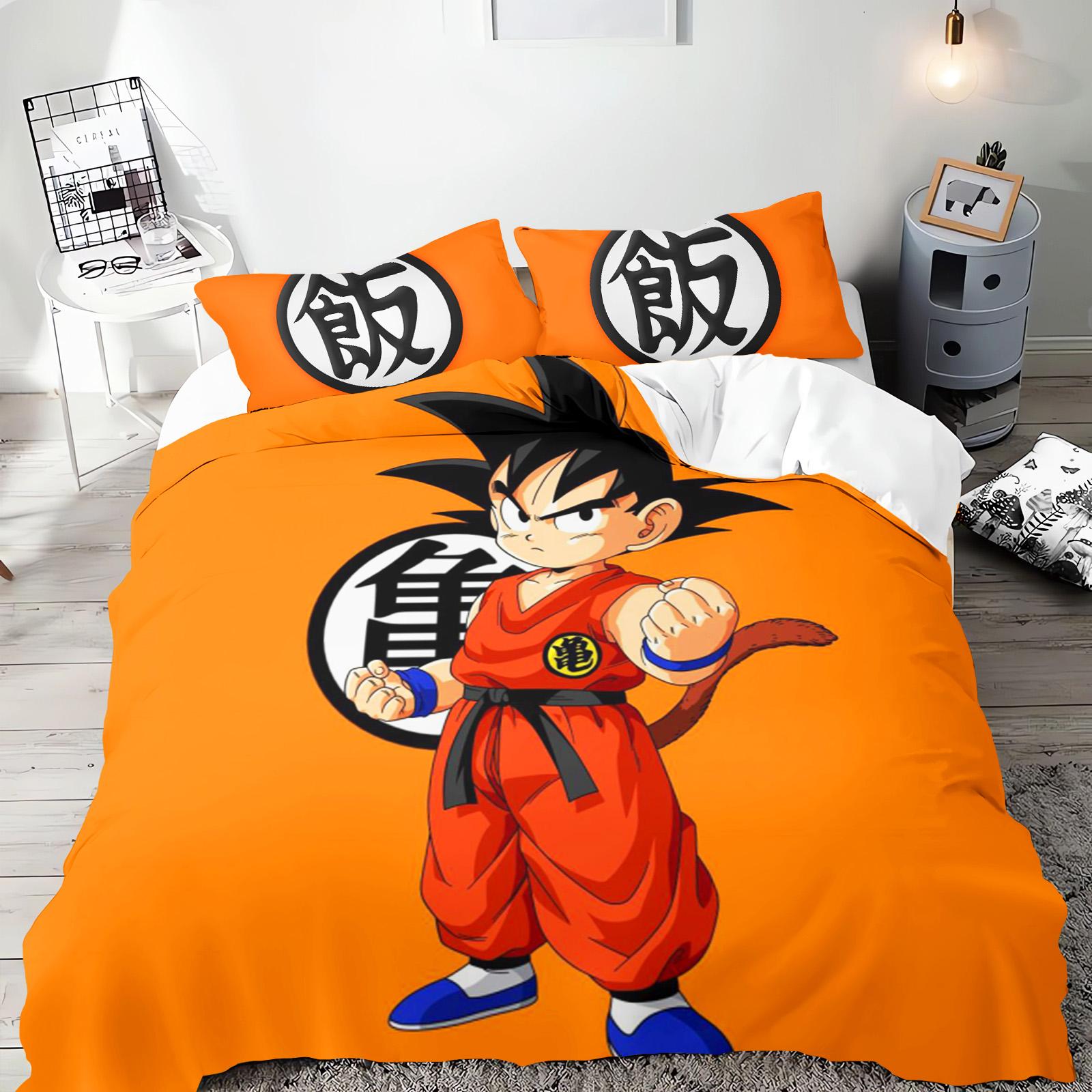 

Набір підодіяльника Dragon Ball Аніме Комфортний Друкований Мультяшний Полуторний Розмір Постільна Білизна Різдвяні Подарунки 3 предмети 228x228cm