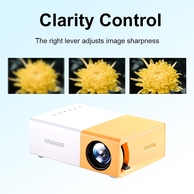 HD Compact 4k Portable Projector USB Port Smart LED Video Projector Multimedia Home Theater Yg300 Mini Projector for Home Cinema