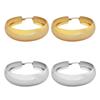 Titanium Stainless Steel Wide Large Rounded Hoop Earrings With Click-Top Hypoallergenic Metal Gold Silver Lightweight Women 30MM