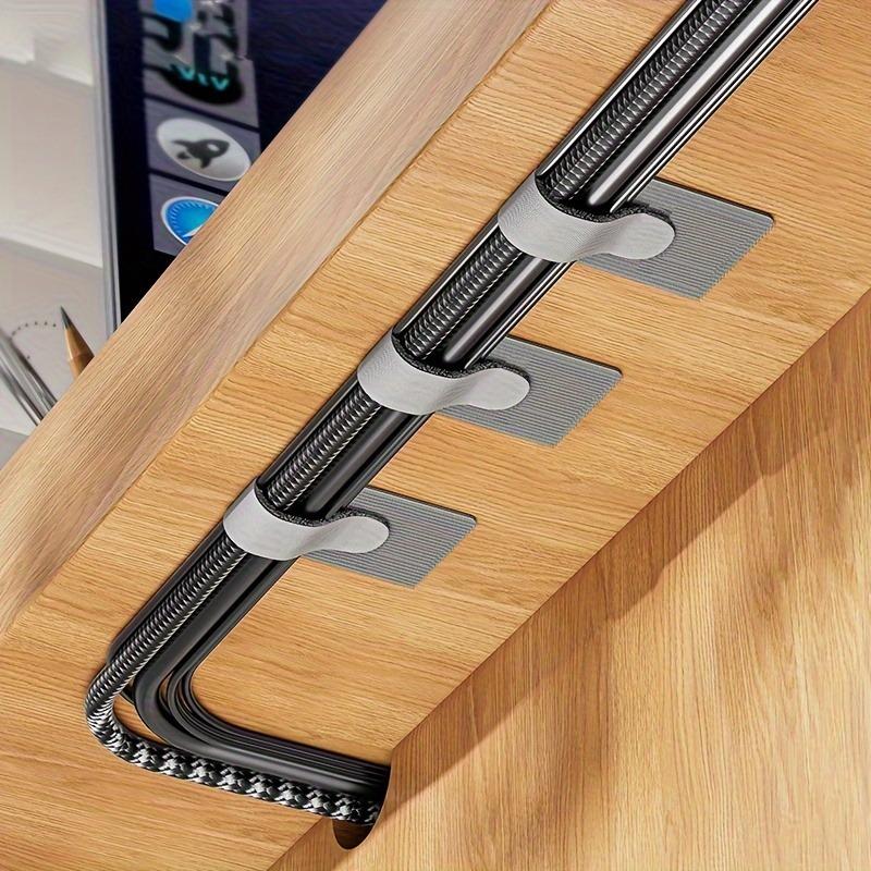 

50 шт. Нейлоновые кабельные зажимы Сильные самоклеящиеся органайзеры для проводов для прокладки под столом и на стене, Многоцелевые держатели для шнуров для дома и офиса 50pcs