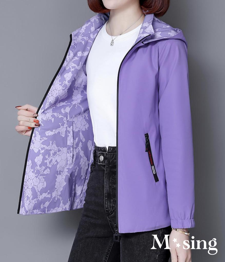 Wende-Outdoor-Golf-Berg-Wende-Wasserdicht-Wende-Grün [M-SING] Windjacke, mit Kapuze, winddicht, Jacke, Bekleidung, Damen, Frühling,