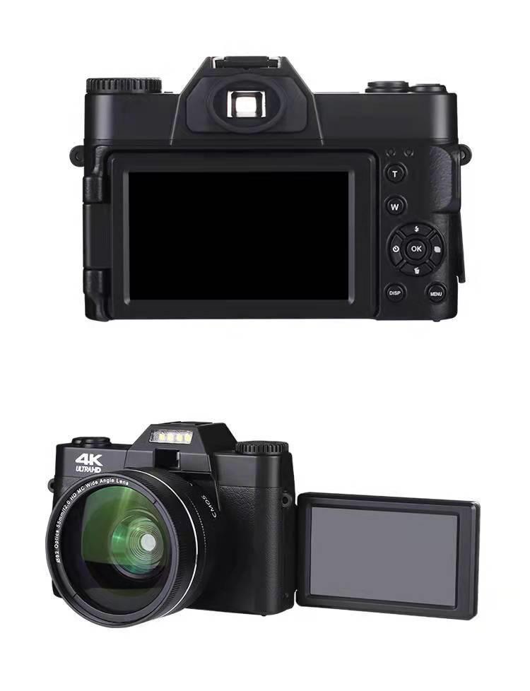 48MP 4K HD Retro Mirrorless SLR Camera with Wide Angle Lens - Perfect for Entry-Level Students and Videography