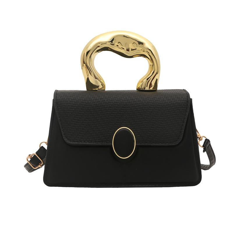 2025 Spring New Trend Beautiful Simple Personality Versatile Splicing Fashion Oblique Span Shoulder Portable Small Square Women's Bag