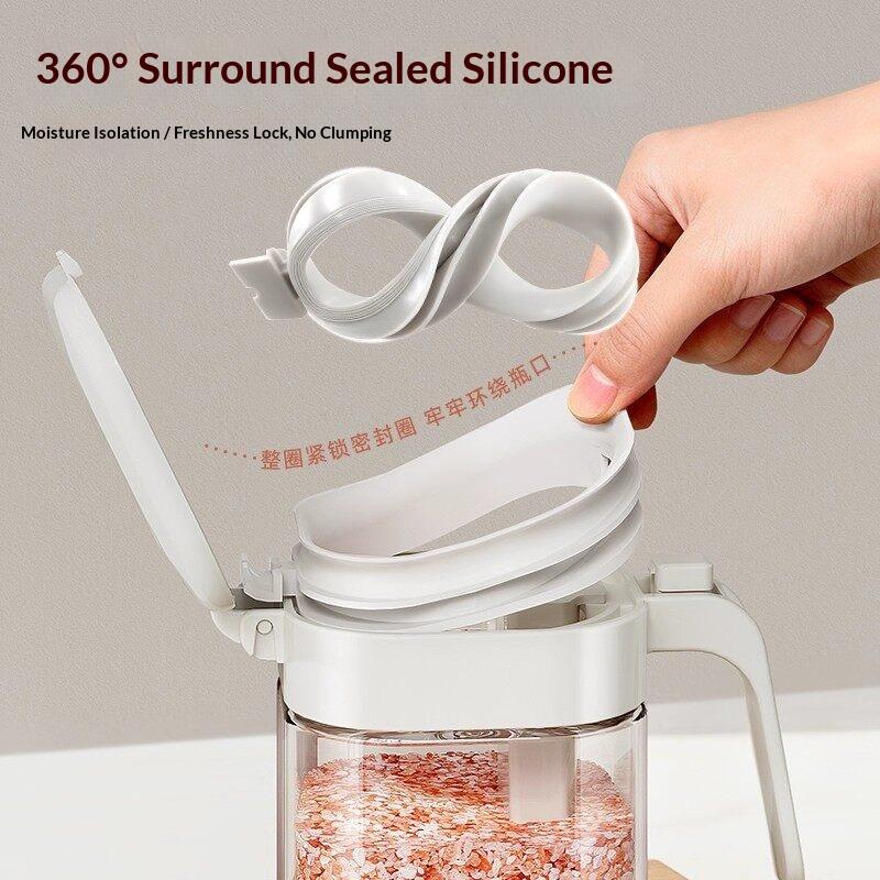 Spice Box Separate Spoon Seasoning Container Home Sealed Moisture-Proof Salt Jar Seasoning Bottle Jars Bottle Kitchen Tool