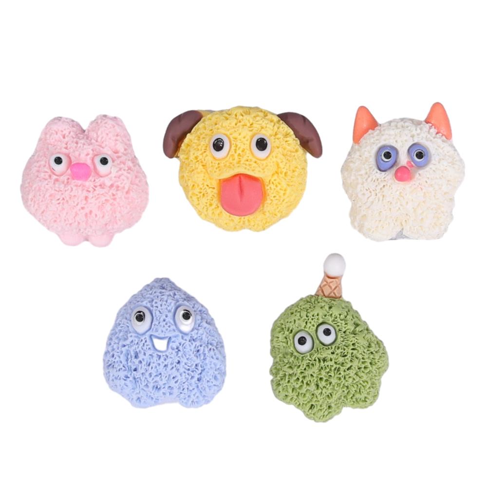 

5 шт. смоляных украшений в виде маленького монстра из мультфильма, центральная консоль автомобиля, украшения для самостоятельного изготовления, нашивки на телефон, 3D-наклейки на холодильник