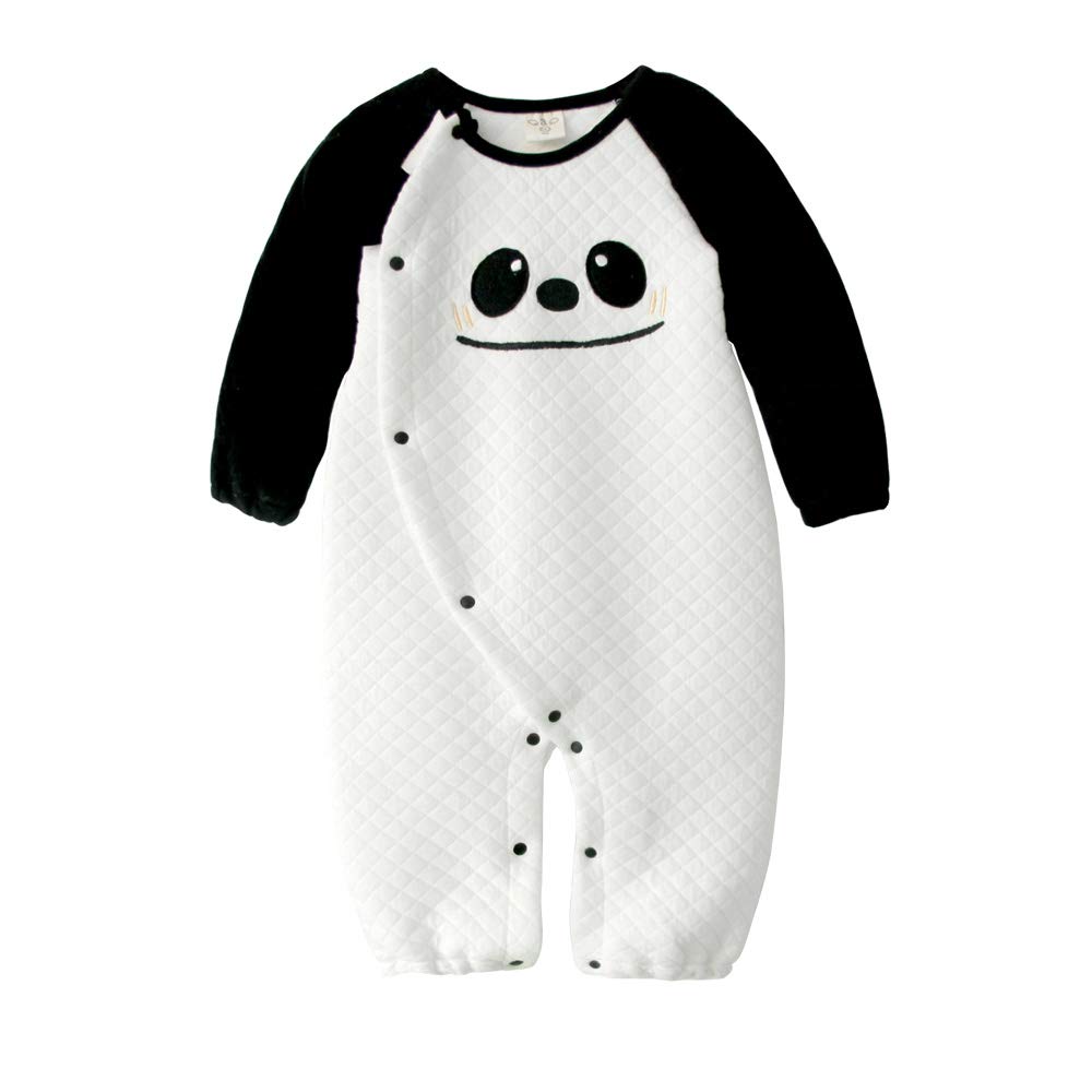 

Augelute Baby Long Cold Sizes Animal Print Coverall, Sleeve, Autumn/Winter, Protection, Boys/Girls, 70, 80, 90cm, (Panda)