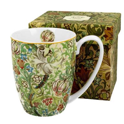 [R6657] - Κούπα πορσελάνης 'William Morris Collection' πράσινη (Χρυσό Κρίνο) - 10Χ8 εκ (380 ml)