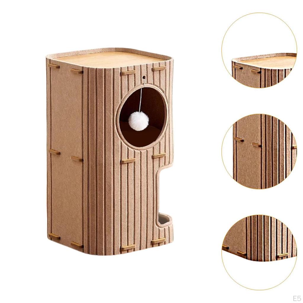 Cat Bed with Climbing Tree And Scratch Post for Multiple Cats