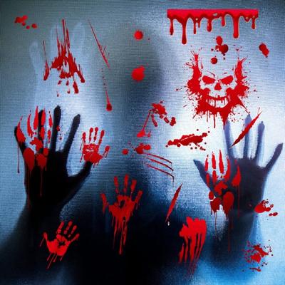1 vel rood bloed sticker auto grappig Halloween thema bloeden sticker zelfklevende sticker auto koplampen venster koplamp achterlicht auto sticker decoratie