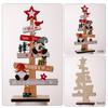 Desktop Christmas Tree Santa Claus Faceless Doll Gingerbread Man Wooden Christmas Signs Plaque Christmas Decoration Kids Gift