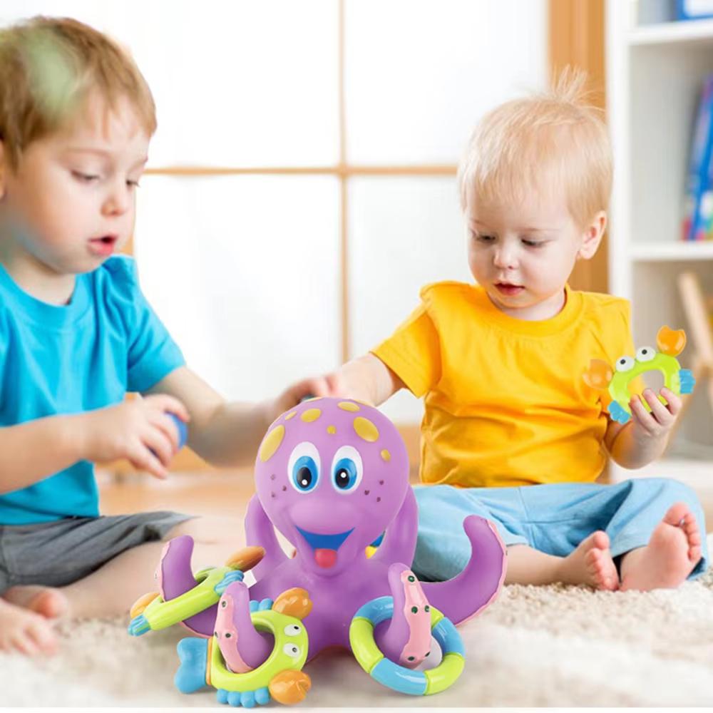 Children's Octopus Bath Toys Kids Summer Pool Interactive Beach Swimming Play Water Games Educational For Baby Toddlers