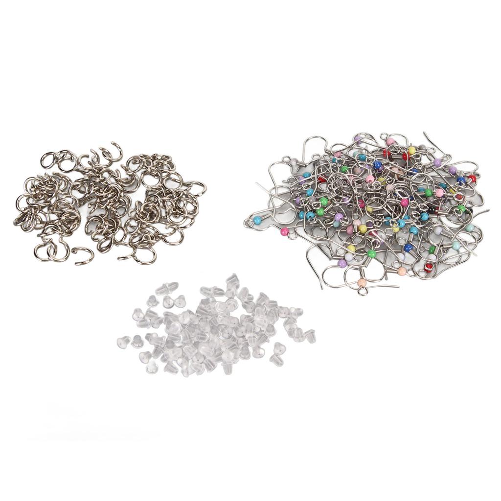 300 Stück Ohrhaken-Set Edelstahl Gemischte Farben Ohrhaken Set mit Biegeringen Ohrring