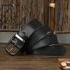 Fashion Retro Distressed Wrinkled Leather Belt for Men and Women Genuine Leather First Layer Cowhide Casual Jeans Belt