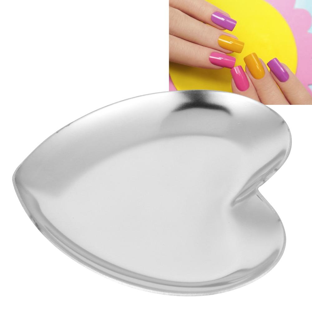 Heart Shaped Manicure Color Mixing Tray Cosmetics Organizer Tray  DIY Pigment Blending