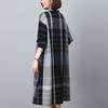 2024 Autumn Women's Plaid Mid-Length Loose Casual Dress