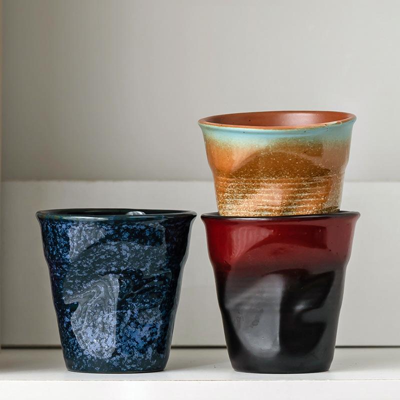 200ml ceașcă de cafea din ceramică brută ceașcă de lapte creativă ceașcă de latte ceramică neregulată ceașcă de ceai retro ceașcă de bucătărie gradient ceașcă ceramică