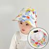 Ny bredbremmet som kan knytes med hestehale Barnesolhatt med åpen topp Baby vår- og sommersolhatt Beskytter mot UV