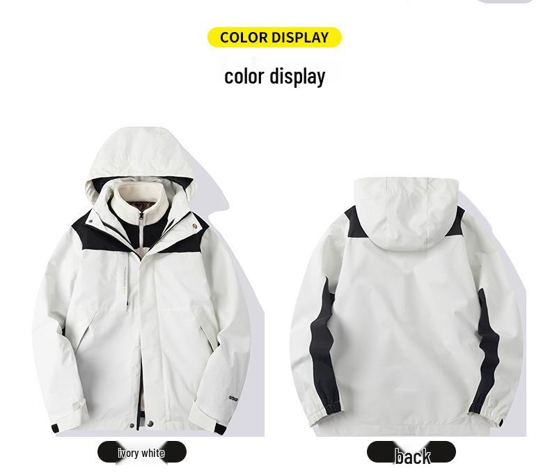 Men's Stormproof 3-in-1 Outdoor Jacket, Workwear & Mountaineering Outerwear, Custom Logo Option Available