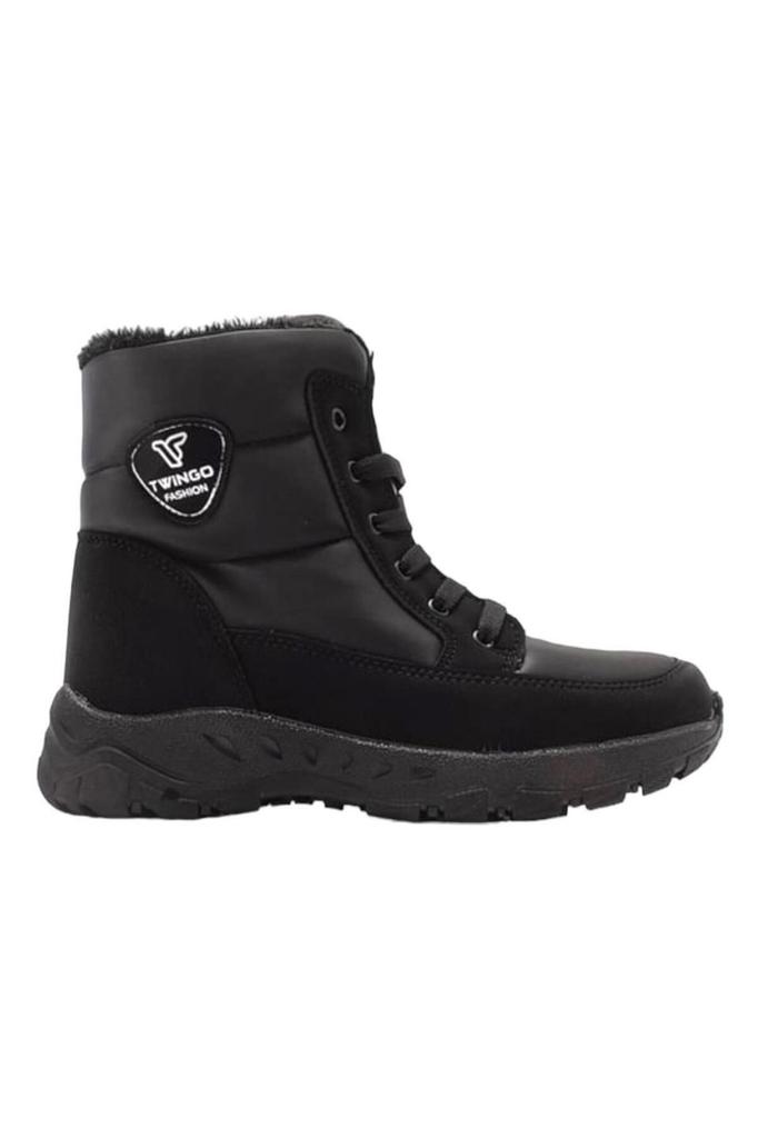 Women Modern Stylish Fashion Boots Boots Cold Proof Fur Inside Sports Snow Boots Black Black