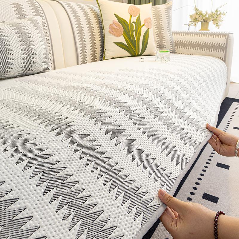 Cool Sofa Cushion Light Luxury Simplicity One-Piece Straight Row Seat Cushion Combination Sofa Cover  New Cover Cloth