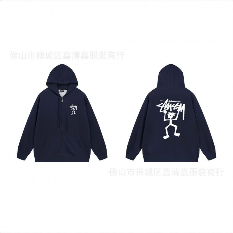 Unisex mikina s kapucí na zip s potiskem Bavlněný svetr Lehká podzimní zimní neformální svrchní oblečení