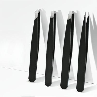 1/4 uds. Pinza de Acero Inoxidable para Recortar Cejas Set Profesional de Pinzas Pinzas Depiladoras Faciales Muy Precisas Herramienta de Belleza y Maquillaje