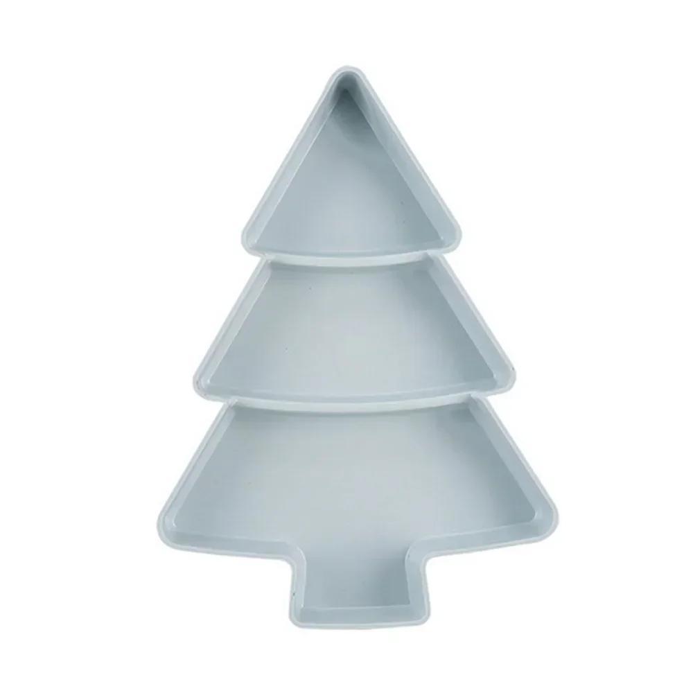 

Creative Christmas Tree Plastic Candy Fruit Plate Snack Melon Seed Dried Box Dishes Home Decoration Specialty Plates Accessories синій