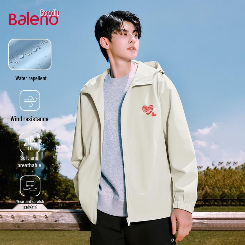 

Baleno Men s Hooded Casual Outdoor Jacket with JPB Red Heart Print 3XL
