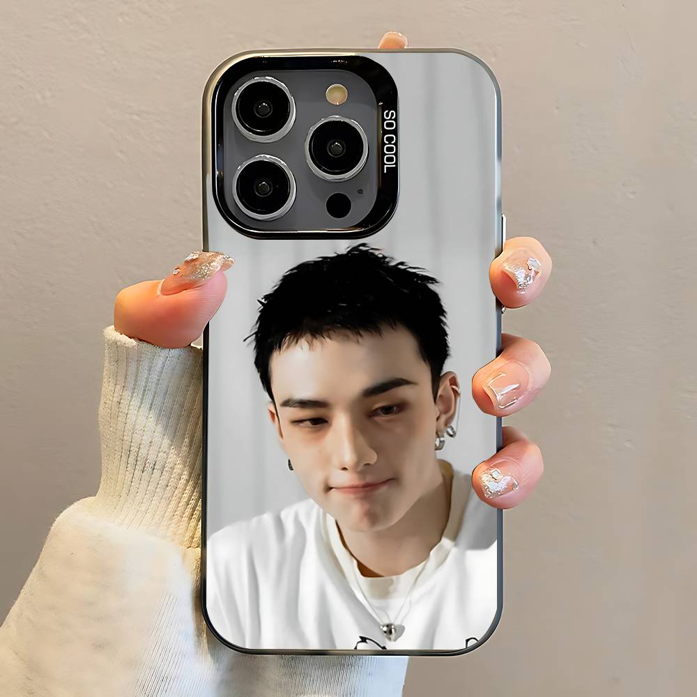 Korea Singer H-Hyunjins Phone Case For iPhone 16,15,14,13,12,11,Pro,Max,Plus,Mini,SE Anti Fall Black Matte Hard Bumper