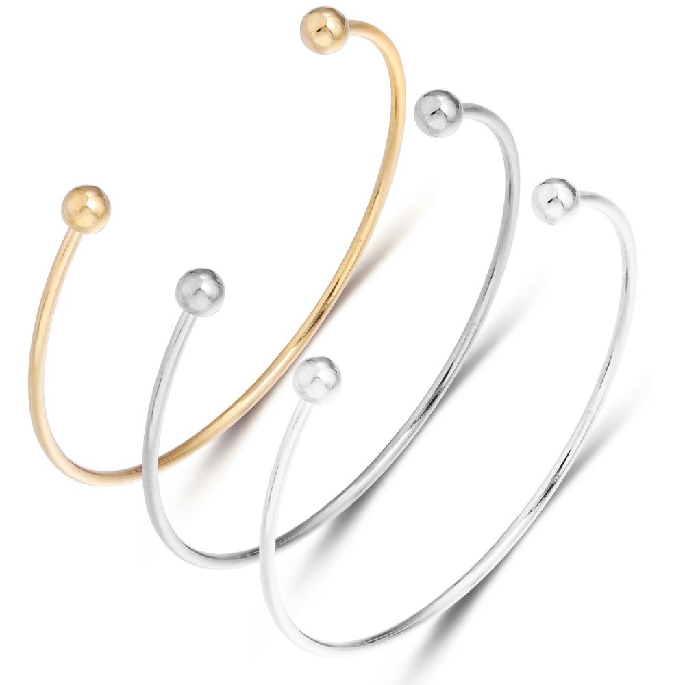 Louleur Adjustable Cuff Open Bangle Bracelet Metal Wire Bracelet Base Setting For Women Girls DIY Jewelry Making Accessories