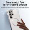 for Galaxy S25 Ultra Matte Cover, Metal Frame Slim Compatible with MagSafe Shockproof Phone Case for Samsung Galaxy S24 Ultra