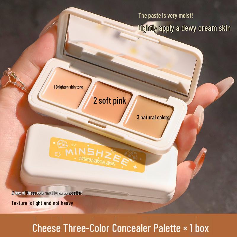 Mingxi Zhi Tri-Color Concealer Cream for Blemishes, Acne Scars, Dry & Oily Skin Correction Palette