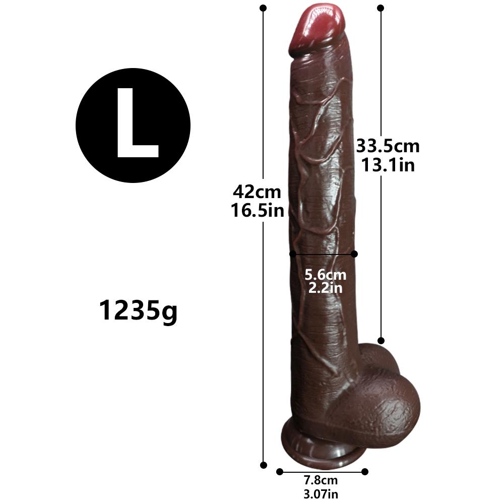 Black Giant Super Soft Super Long Dildo Anal Plug Female Dildo Female Manual Masturbator Adult Sex Toys
