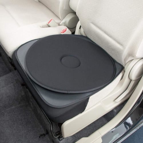 BONFORM Support Rotating Cushion NEO Light/Normal Car Hip Type with Stopper Fully Washable Low Resilience Urethane Foam 48cm (Hip Type) Black 5959-70B