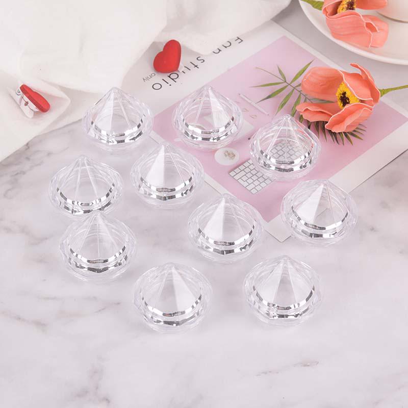 10 Pcs/Set 5G Cosmetic Empty Jar Pot Diamond Cream Box Face Cream Container