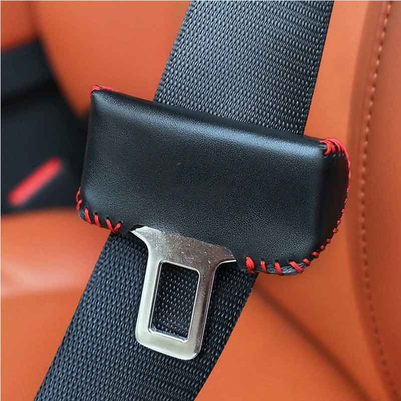 Universal Car Seat Belt Buckle Clip Protector leather Interior Button Case Anti-Scratch Cover Safety Car Accessories